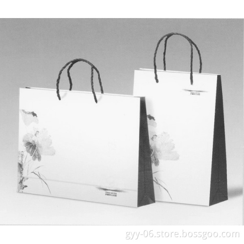 White wood pulp pulp paper gift bag, shopping bag